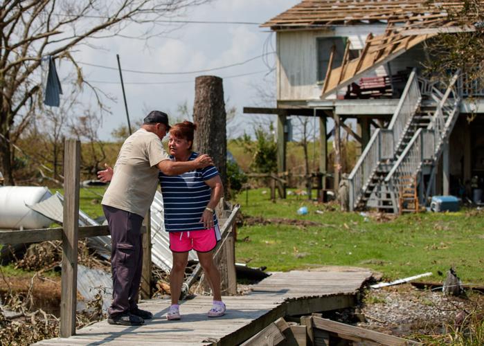 Isle de Jean Charles after Hurricane Ida