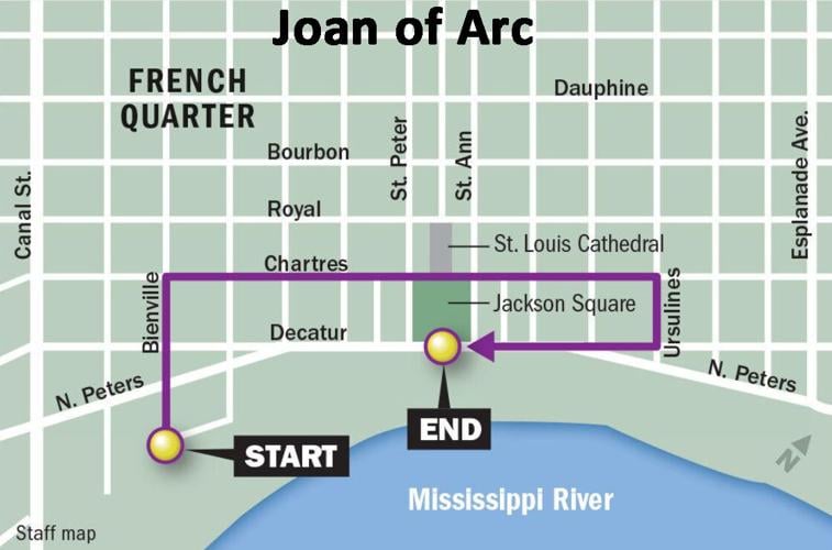 Joan of Arc parade map