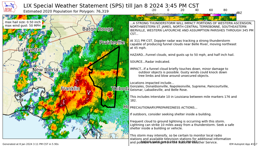 Special weather statement